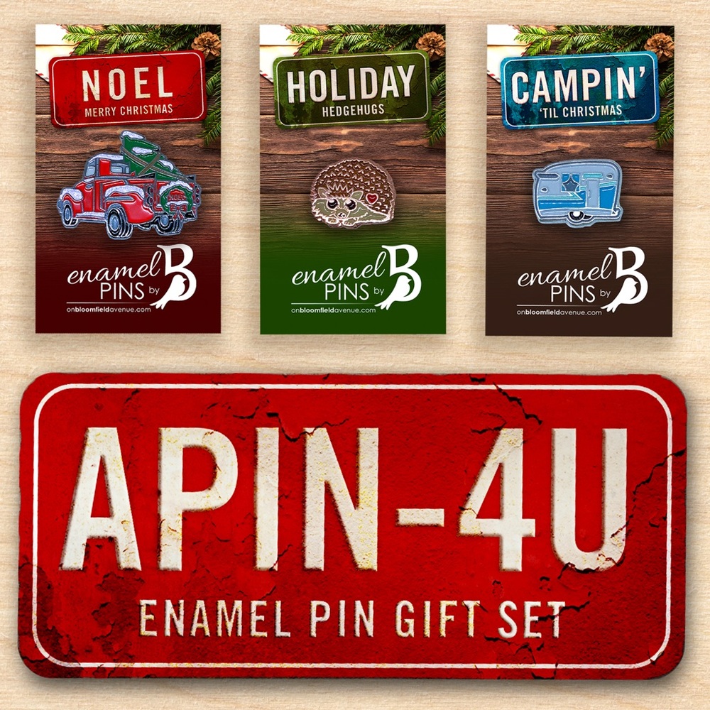 3 Pin Christmas Enamel Pin Gift Set Holiday Pins